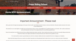 Desktop Screenshot of foxesridingschool.co.uk